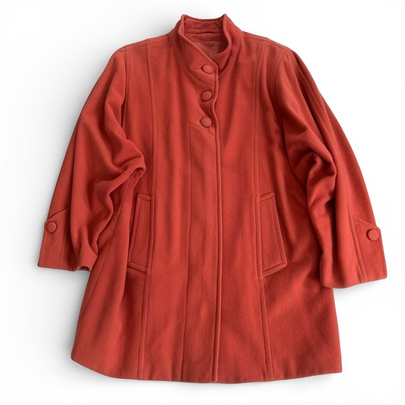 maldone Jackets & Blazers - Maldone Chic Women's Wool Vintage Blend Coral Coat - 12